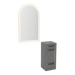 Rococo Mobile Styling Station with Tilt-out Appliance Holder and Gold Arch Paloma Mirror - Kaemark
