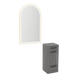 Rococo Mobile Styling Station with Tilt-out Appliance Holder and Gold Arch Paloma Mirror - Kaemark
