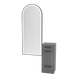 Rococo Mobile Styling Station with Tilt-out Appliance Holder and Black Full-Length Arch Paloma Mirror - Kaemark