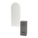 Rococo Mobile Styling Station with Tilt-out Appliance Holder and Gold Full-Length Arch Paloma Mirror - Kaemark