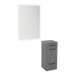Rococo Mobile Styling Station with Tilt-out Appliance Holder and White Rectangle Illuminate Back Lit Mirror - Kaemark