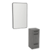 Rococo Mobile Styling Station with Tilt-out Appliance Holder and Black Rectangle Westin Mirror - Kaemark