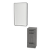Rococo Mobile Styling Station with Tilt-out Appliance Holder and Black Rectangle Westin Mirror - Kaemark