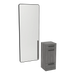 Rococo Mobile Styling Station with Tilt-out Appliance Holder and Black Full-Length Rectangle Westin Mirror - Kaemark