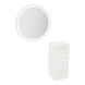 Rococo Mobile Styling Station with Tilt-out Appliance Holder and Silver Round Glo Mirror - Kaemark
