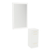 Rococo Mobile Styling Station with Tilt-out Appliance Holder and Silver Rectangle Glo Mirror - Kaemark