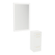 Rococo Mobile Styling Station with Tilt-out Appliance Holder and Silver Rectangle Glo Mirror - Kaemark