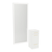 Rococo Mobile Styling Station with Tilt-out Appliance Holder and Silver Full-Length Rectangle Glo Mirror - Kaemark