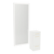 Rococo Mobile Styling Station with Tilt-out Appliance Holder and Silver Full-Length Rectangle Glo Mirror - Kaemark