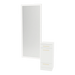 Rococo Mobile Styling Station with Tilt-out Appliance Holder and Silver Full-Length Rectangle Glo Mirror - Kaemark