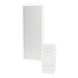 Rococo Mobile Styling Station with Tilt-out Appliance Holder and Silver Full-Length Rectangle Glo Mirror - Kaemark