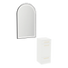 Rococo Mobile Styling Station with Tilt-out Appliance Holder and Black Arch Paloma Mirror - Kaemark