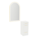 Rococo Mobile Styling Station with Tilt-out Appliance Holder and Gold Arch Paloma Mirror - Kaemark