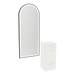 Rococo Mobile Styling Station with Tilt-out Appliance Holder and Black Full-Length Arch Paloma Mirror - Kaemark