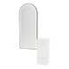 Rococo Mobile Styling Station with Tilt-out Appliance Holder and Black Full-Length Arch Paloma Mirror - Kaemark