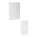 Rococo Mobile Styling Station with Tilt-out Appliance Holder and White Rectangle Illuminate Back Lit Mirror - Kaemark