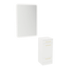 Rococo Mobile Styling Station with Tilt-out Appliance Holder and White Rectangle Illuminate Back Lit Mirror - Kaemark