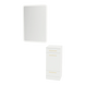 Rococo Mobile Styling Station with Tilt-out Appliance Holder and White Rectangle Illuminate Back Lit Mirror - Kaemark