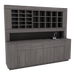 Royal Salon Color Bar with Integrated Bottle Well, Sink, & Storage Cabinets - Kaemark