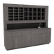 Royal Salon Color Bar with Integrated Bottle Well, Sink, & Storage Cabinets - Kaemark