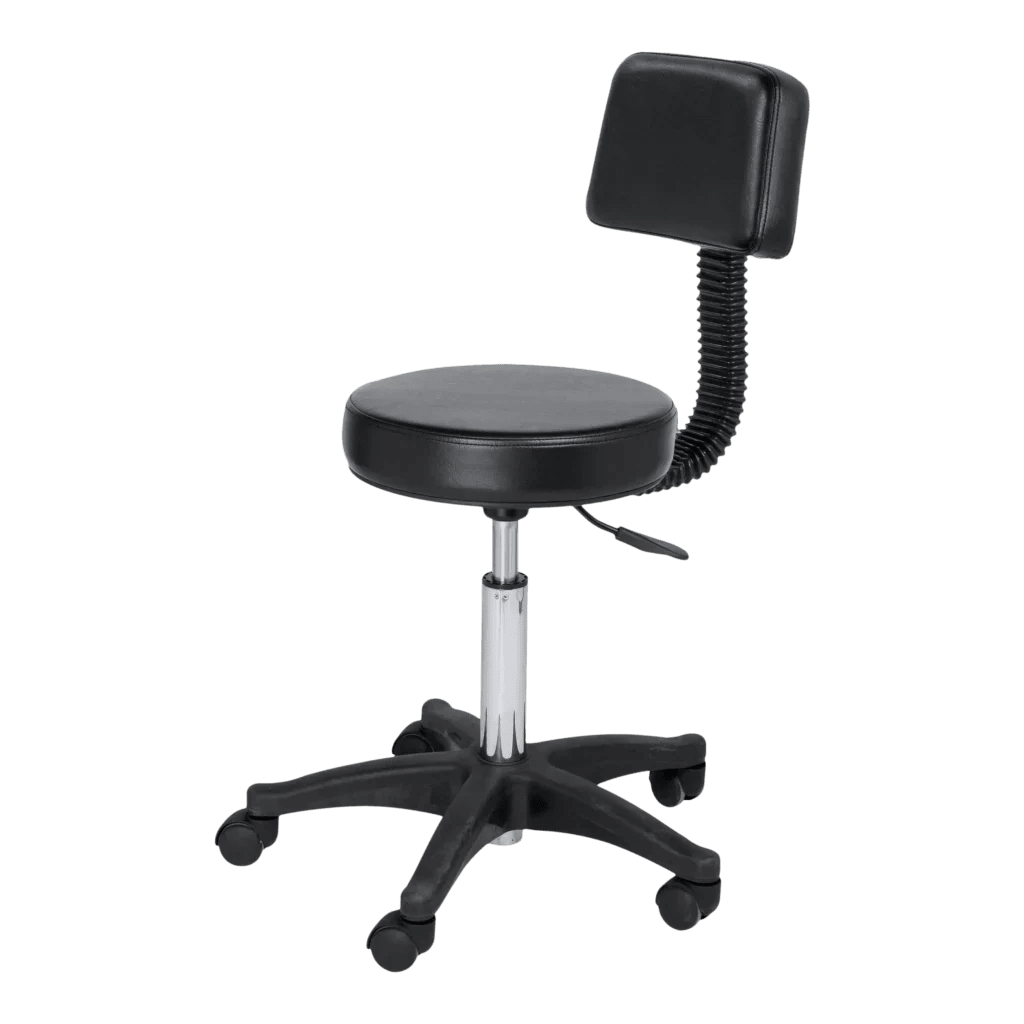 Ivy Manicure Stool with Back - Kaemark