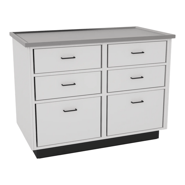SterilSteelPass 48" Veterinary Clinic Dry Table with Pass-through Drawers - Kaemark