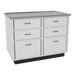 SterilSteelPass 48" Veterinary Clinic Dry Table with Pass-through Drawers - Kaemark