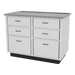 SterilSteelPass 48" Veterinary Clinic Dry Table with Pass-through Drawers - Kaemark