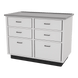 SterilSteelPass 48" Veterinary Clinic Dry Table with Pass-through Drawers - Kaemark