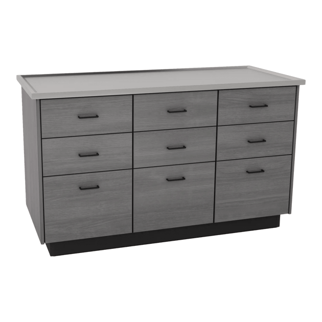 SterilSteel 60" 9 Drawers Veterinary Practice Island Dry Table - Kaemark