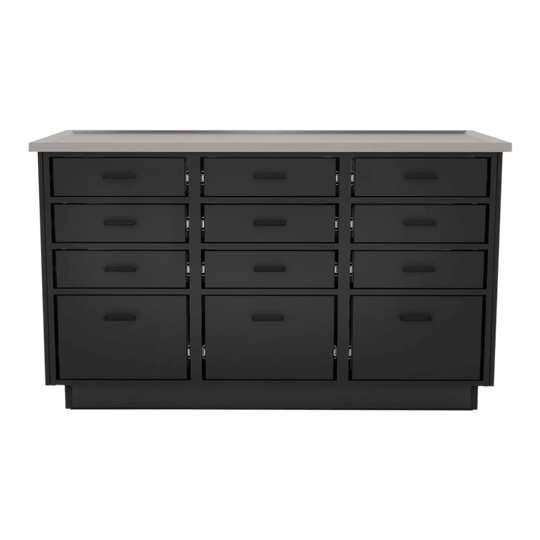 SterilSteel+Pass 60" Island Dry Table with Pass-through Drawers - Kaemark
