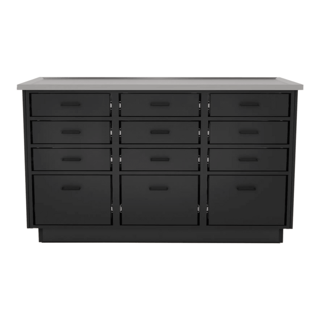 SterilSteel+Pass 60" Island Dry Table with Pass-through Drawers - Kaemark