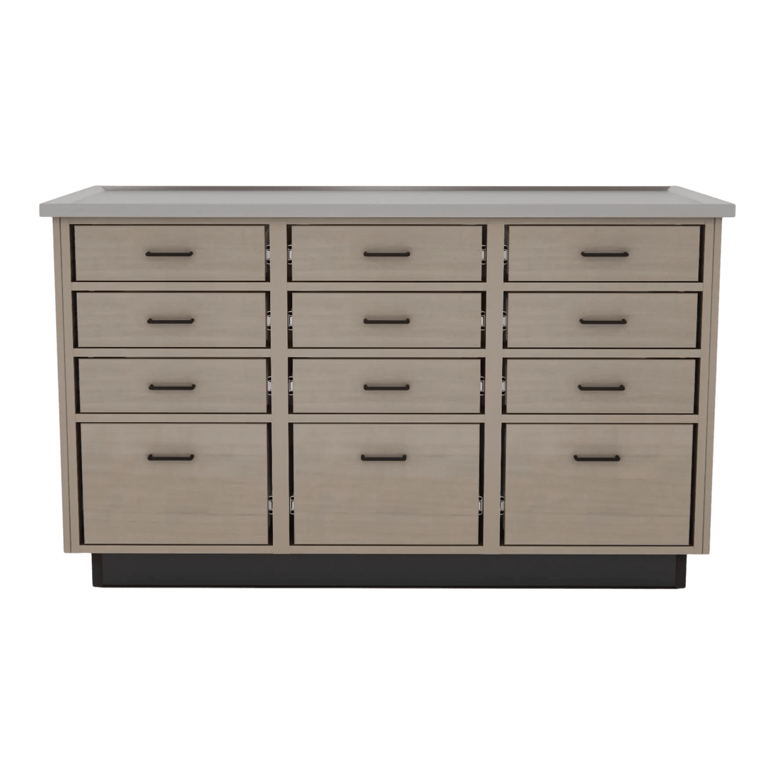 SterilSteel+Pass 60" Island Dry Table with Pass-through Drawers - Kaemark
