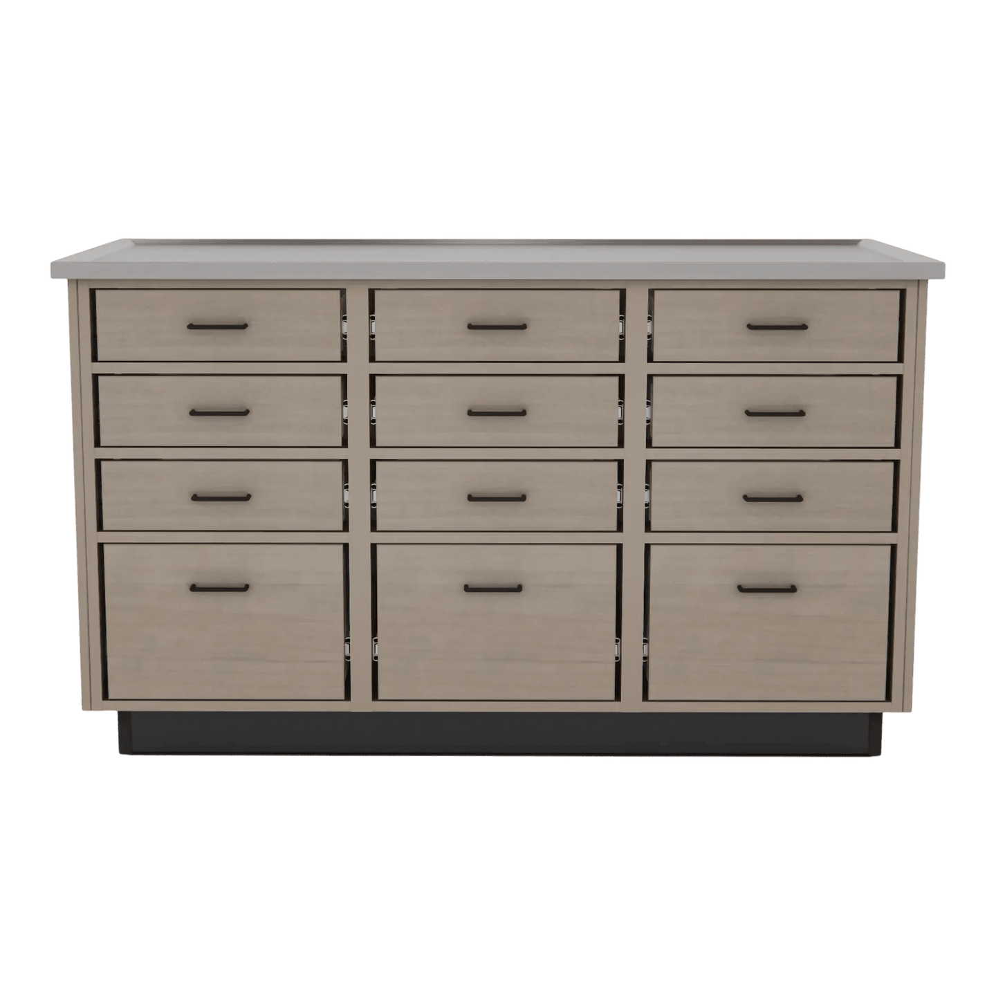 SterilSteel+Pass 60" Island Dry Table with Pass-through Drawers - Kaemark