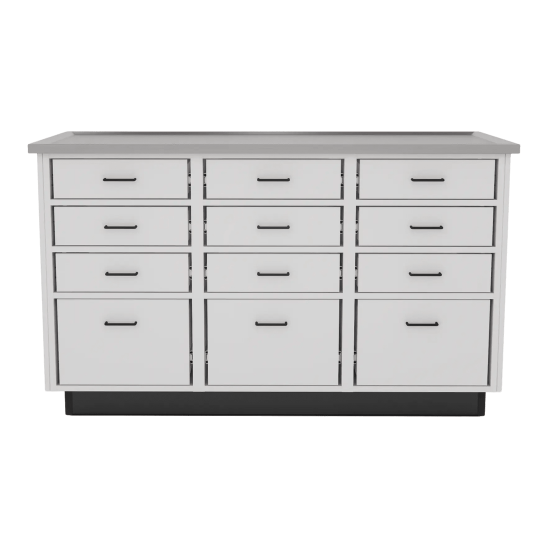 SterilSteel+Pass 60" Island Dry Table with Pass-through Drawers - Kaemark
