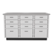 SterilSteel+Pass 60" Island Dry Table with Pass-through Drawers - Kaemark