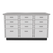 SterilSteel+Pass 60" Island Dry Table with Pass-through Drawers - Kaemark