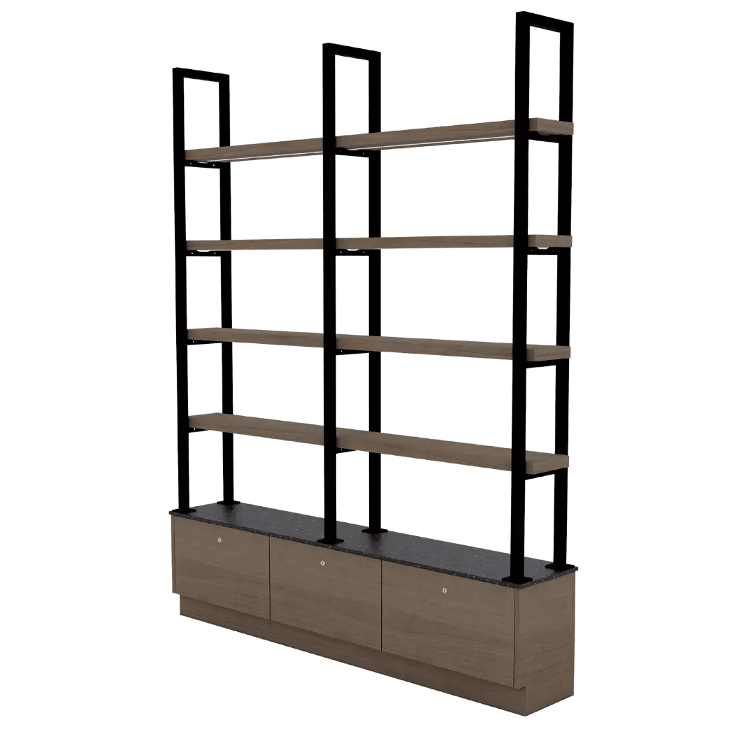 Westin 72" Wide Island LED Retail Shelving - Kaemark
