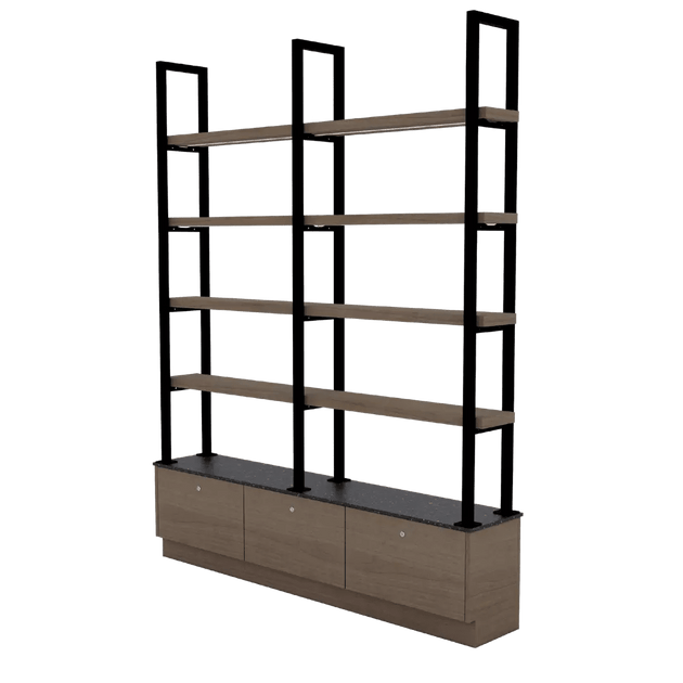 Westin 72" Wide Island LED Retail Shelving - Kaemark