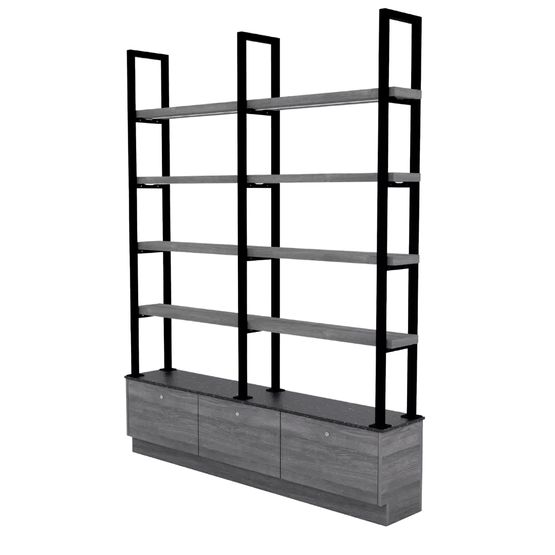 Westin 72" Wide Island LED Retail Shelving - Kaemark