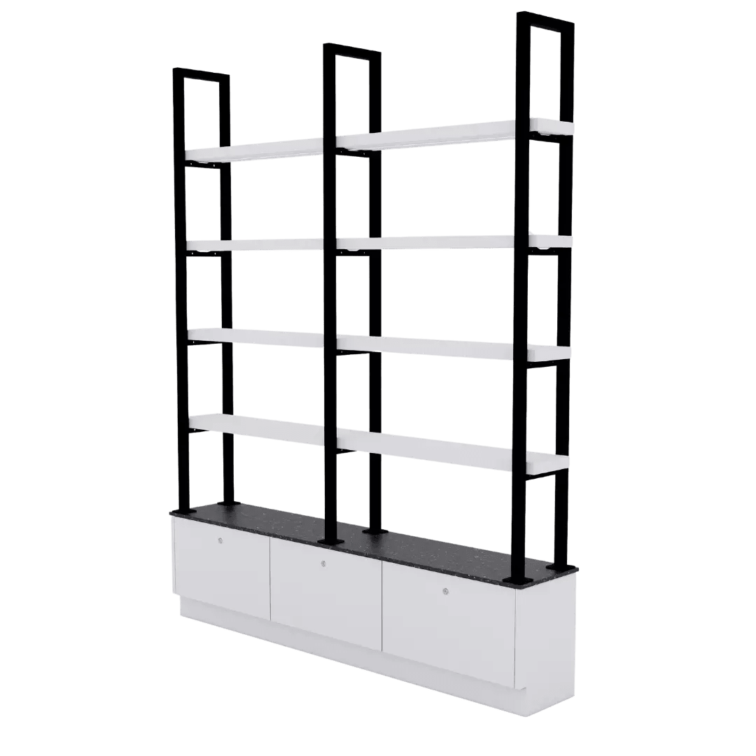 Westin 72" Wide Island LED Retail Shelving - Kaemark