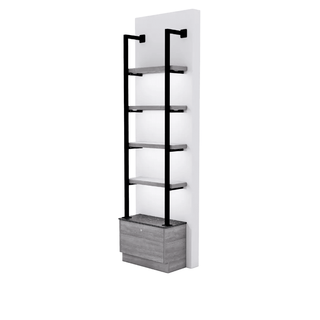 Westin 24" Wide Wall Mounted LED Retail Shelving - Kaemark
