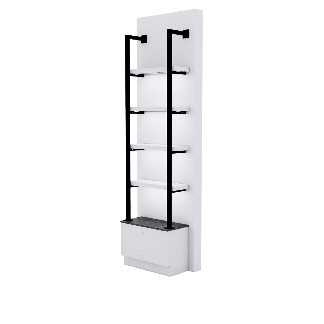 Westin 24" Wide Wall Mounted LED Retail Shelving - Kaemark