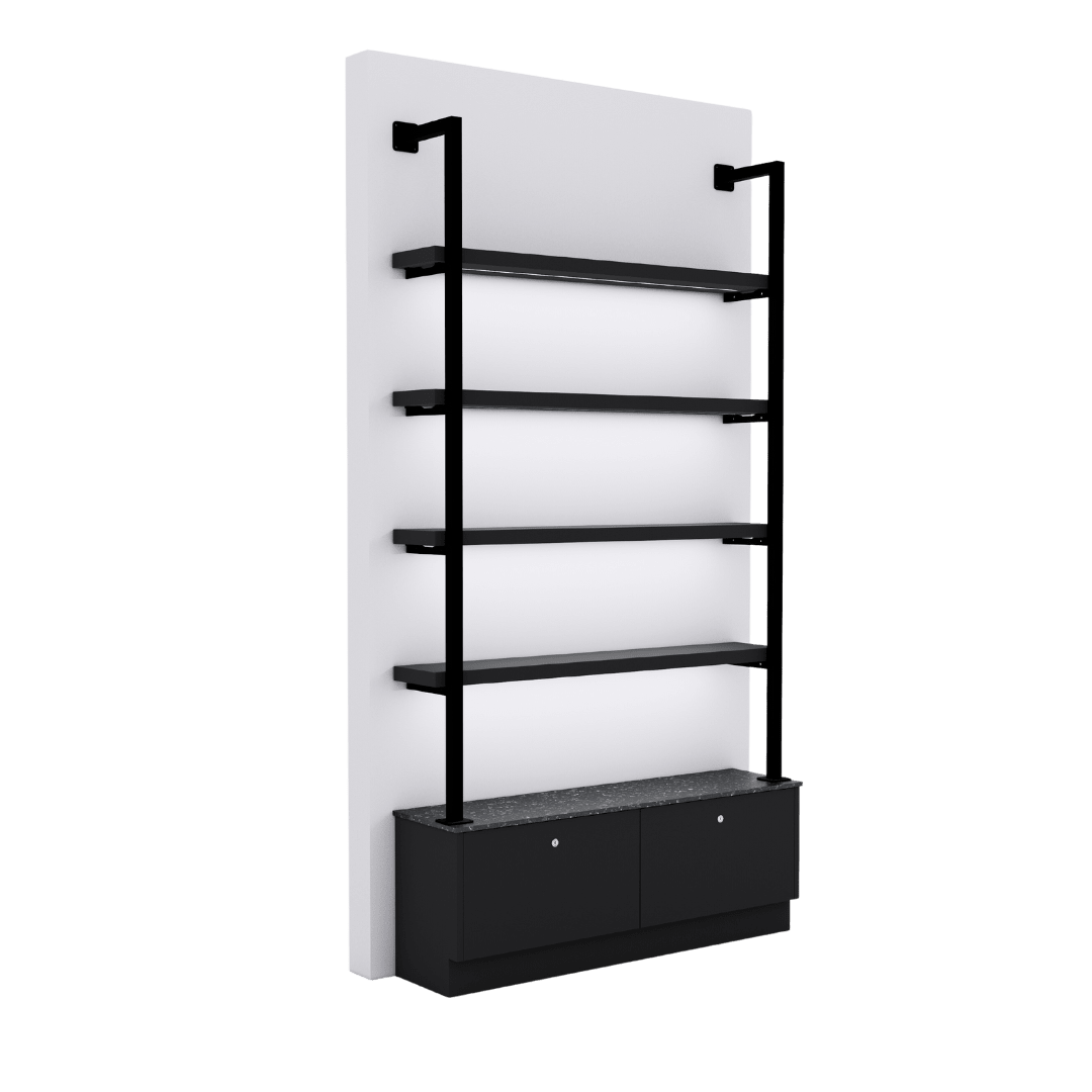 Westin 48" Wide Wall Mounted LED Retail Shelving - Kaemark
