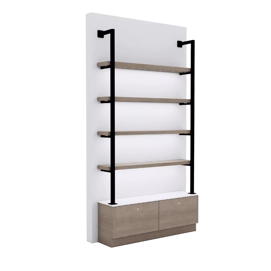 Westin 48" Wide Wall Mounted LED Retail Shelving - Kaemark