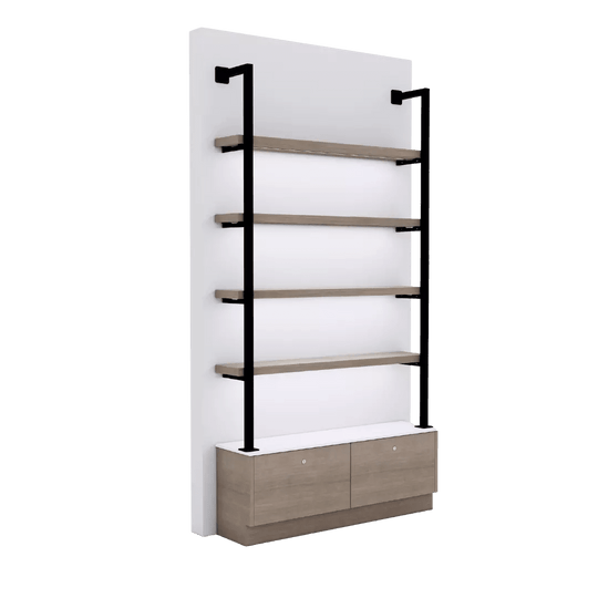 Westin 48" Wide Wall Mounted LED Retail Shelving - Kaemark