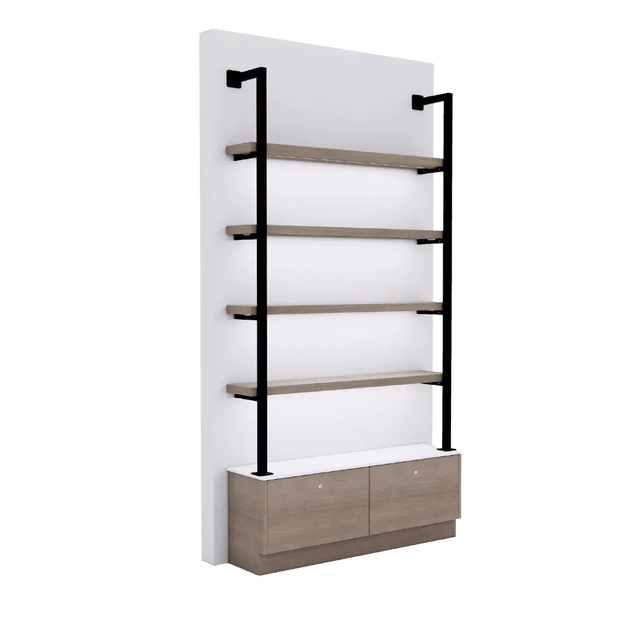 Westin 48" Wide Wall Mounted LED Retail Shelving - Kaemark