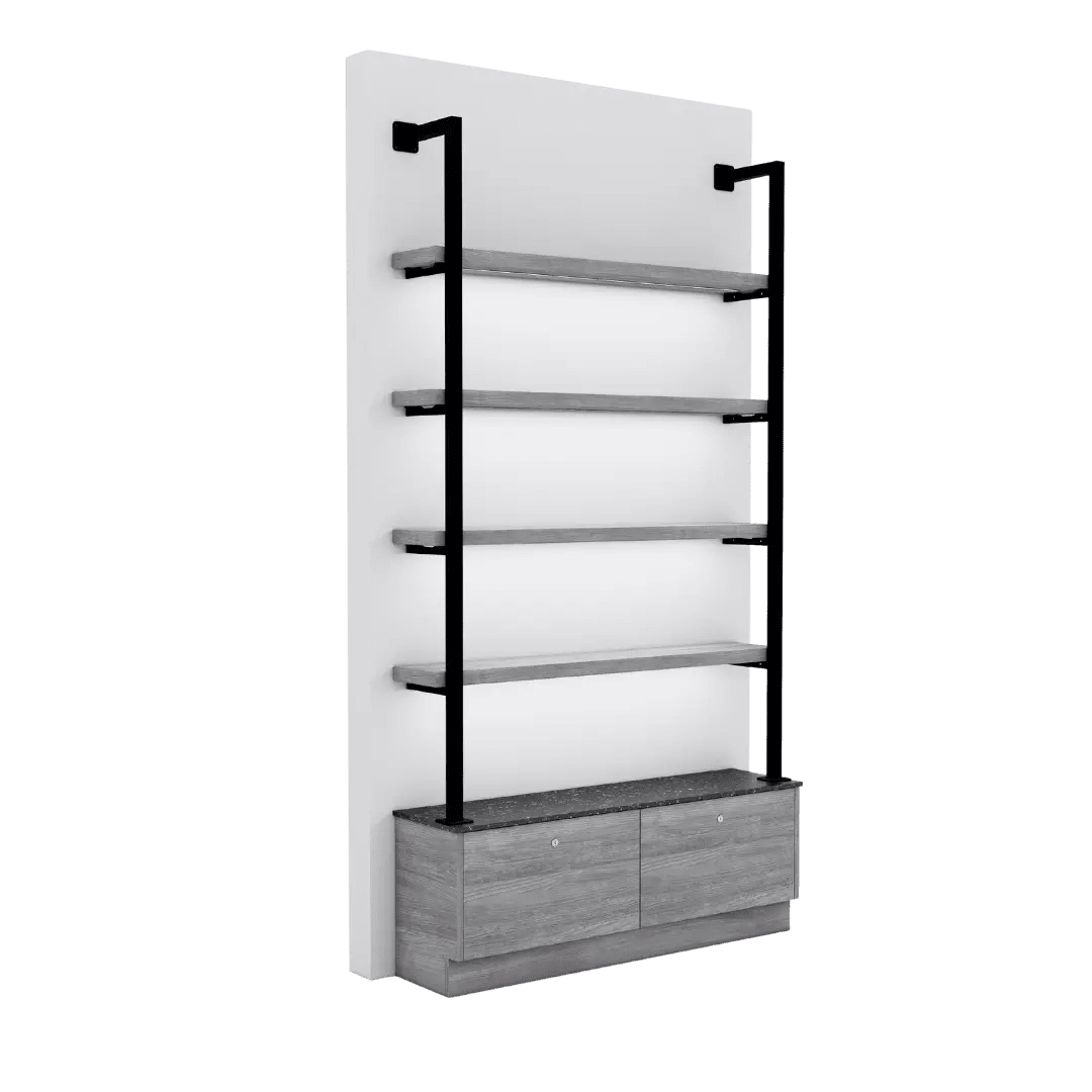 Westin 48" Wide Wall Mounted LED Retail Shelving - Kaemark