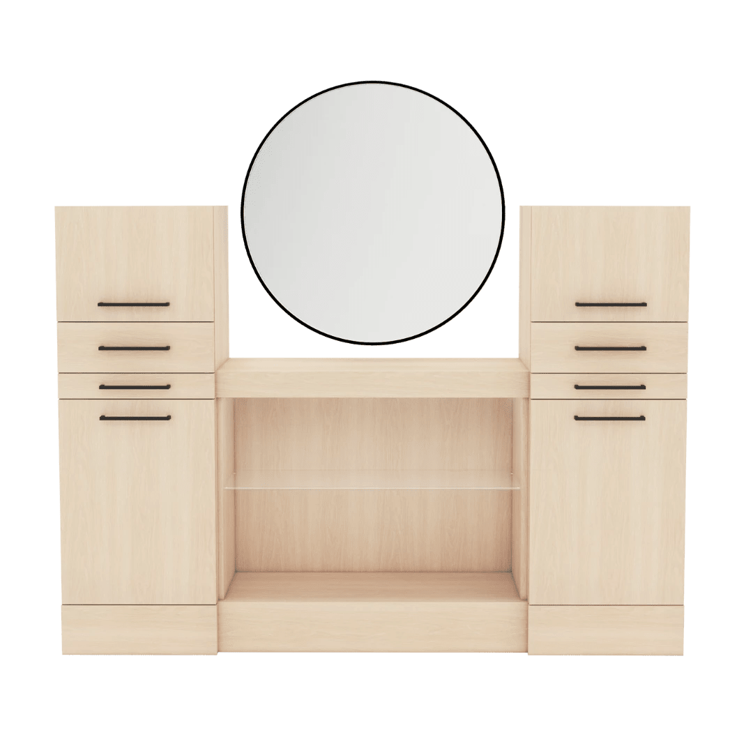 Westin Magnifico Wall-Mount Single Styling Station with Westin Round Mirror - Kaemark