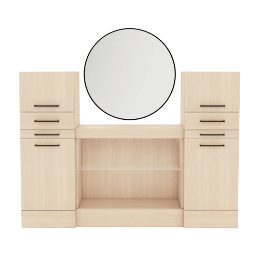 Westin Magnifico Wall-Mount Single Styling Station with Westin Round Mirror - Kaemark